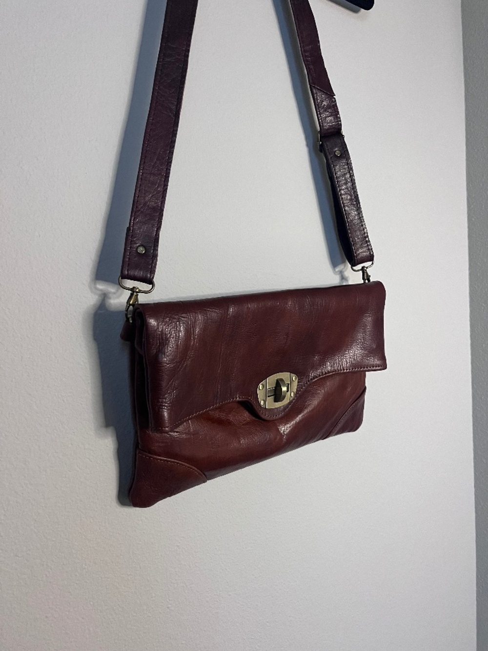 Moroccan Leather High Quality Brown Envelope Bag